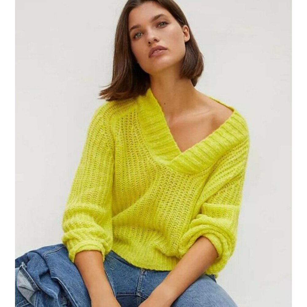 ANTHROPOLOGIE Honore Ribbed Sweater-sz Small - Picture 1 of 9